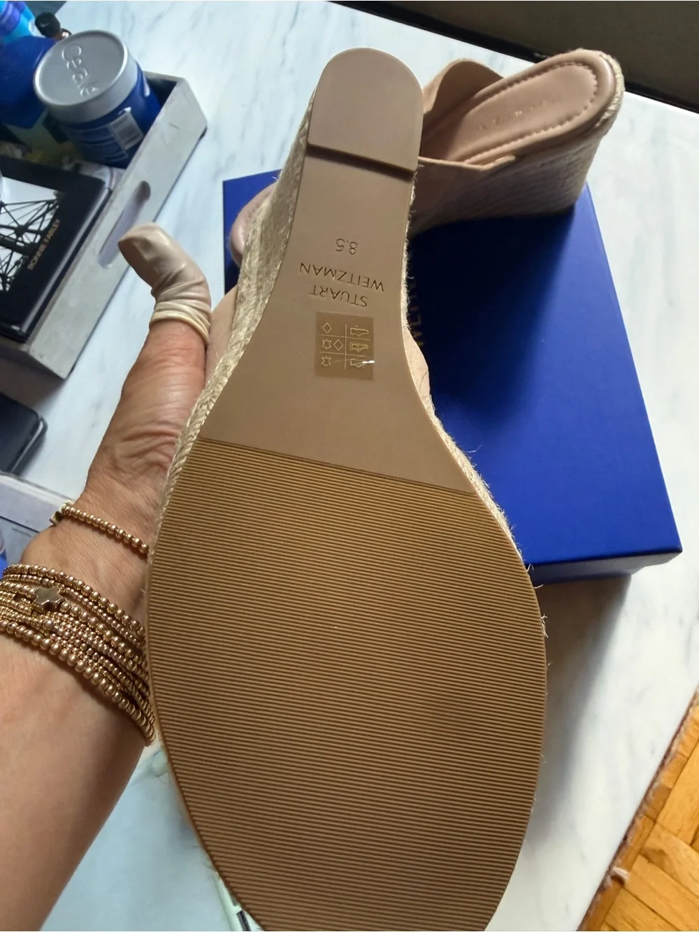 Stuart Weitzman Mykonos Espadrille Sandals, Size 8.5 Platform Slides - NIB - Picture 2 of 3